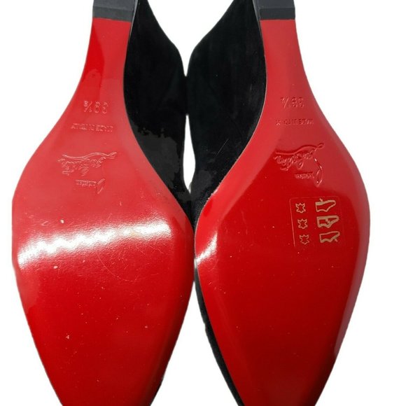 Louboutin Tanja Black Suede Wedges BNIB Size 39.5 - Picture 6 of 7